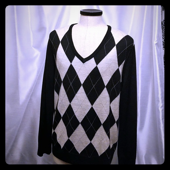 Express Merino wool Argyle men's sweater XL